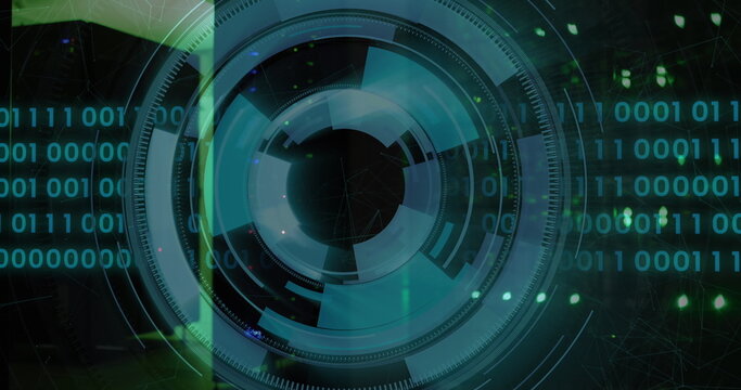 Image of scope scanning and data processing over server room