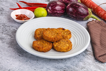 Fried potato crispy golden hash brown