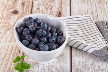 Raw ripe sweet and juicy blueberry