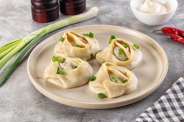 Uzbek cuisine - staffed Manti with meat