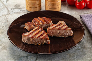 Gourmet Grilled tuna fish steak