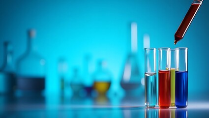 Abstract Chemistry Lab: Experimentation with Liquid Pipette and Test Tubes