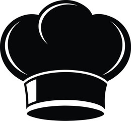  chef hat silhouette, kitchen symbol, cook cap
