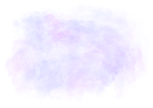 Soft blur purple aquarelle spot, fluffy clouds, fog, smoky. Abstract vibrant smooth fluid paint blot with pastel shades on transparent background.