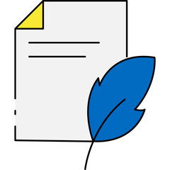 Pen and paper single icon vector illustration