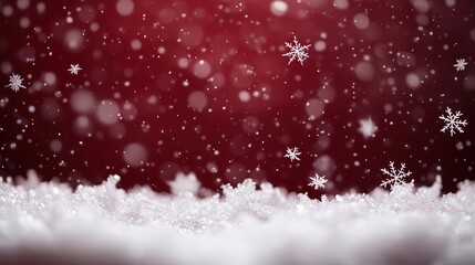 Winter snowfall background with snow flakes