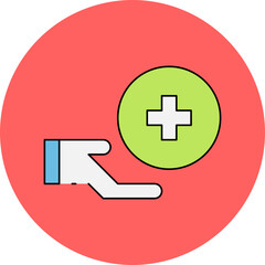 Obraz premium Give medicine single icon vector illustration