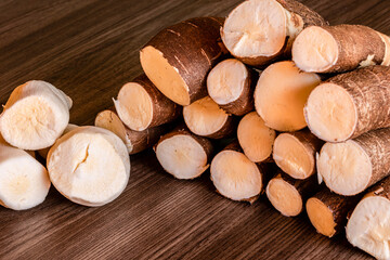 Cassava, also called manioc, yuca, balinghoy, mogo, mandioca, kamoteng kahoy, tapioca and manioc...