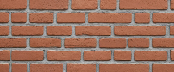 Fototapeta premium Top-Down Texture of Uniform Brick Pattern with Light Mortar Lines