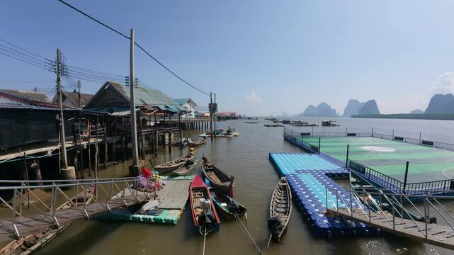 Koh Panyi, the floating village where the Muslim community lives in Thailand.