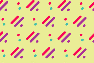 Vibrant geometric pattern featuring bold, repeating lines and dots in a playful color palette.  Perfect for backgrounds, website design, textile prints, and modern branding.