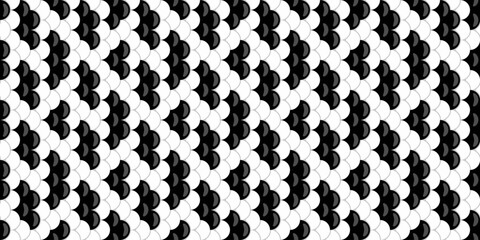 Abstract black and white geometric seamless pattern.  Elegant, modern design ideal for backgrounds, textiles, or website design. © Olena