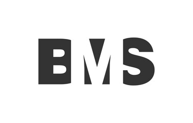 BMS logo design. Initial letter B M S bold font style for tech startups, consulting, corporate branding. Creative company name, headlines typography identity, trendy logotype.
