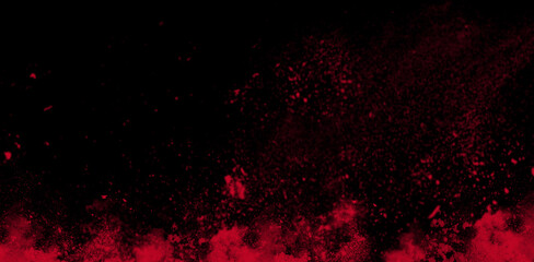 Rising Red Dust Texture on Black Background