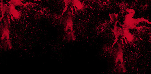 Parallel Red Smoke Explosion Frame