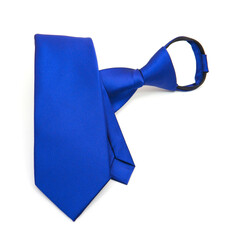 folded necktie isolated on white background 