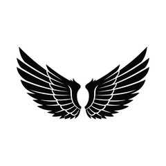 Elegant Black Wing Design Illustration