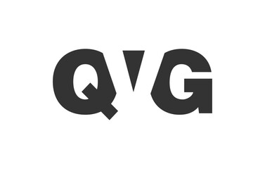 QVG logo design. Initial letter Q V G bold font style for tech startups, consulting, corporate branding. Creative company name, headlines typography identity, trendy logotype.