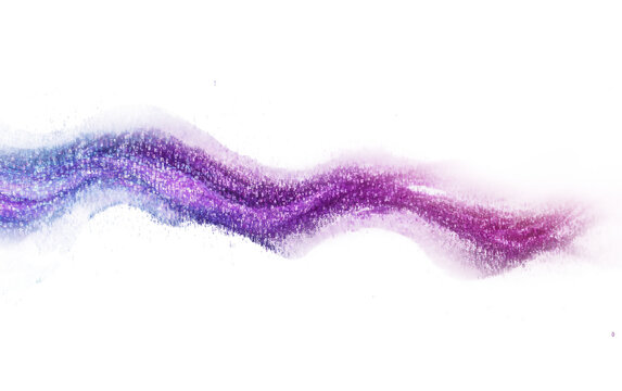 Flowing binary code in abstract form symbolizing futuristic data transmission and networks isolated on transparent background PNG - Powered by Adobe
