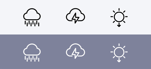 Bad weather icon symbol - clean and modern Weather prediction icon.