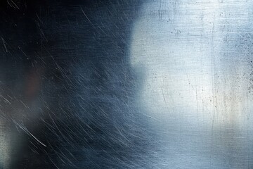 Horizontal texture of brushed steel plate