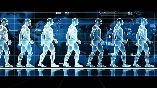 Human evolution depiction