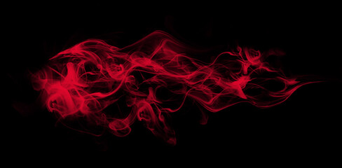 Intense Central Red Smoke Swirl