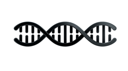 DNA Double Helix Structure in Dark Background Genetic Code Symbol Science and Biology Concept