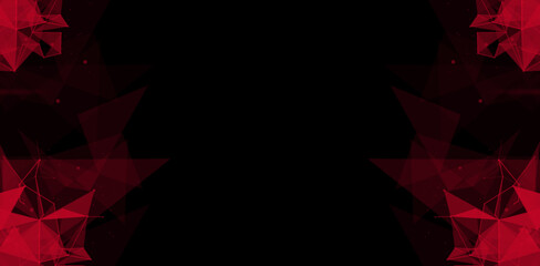 Triangular Red Abstract Shape Frame