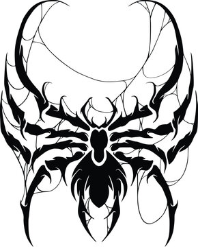tribal spider tattoo