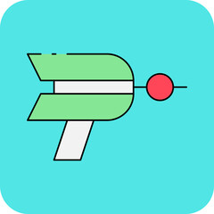 Alien gun single icon vector illustration