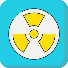 Fototapeta premium Radioactive single icon vector illustration