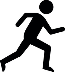 Running icon silhouette vector illustration