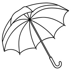 Simple line drawing umbrella, for design projects