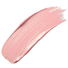 Soft Pink Paint Brush Stroke Isolated on Transparent Background