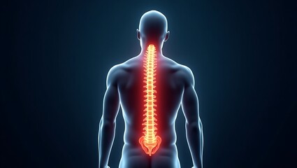 Radiant Spine: A Visual Depiction of the Human Spinal Column Anatomy