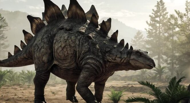 Estegosaurio animal  de era prehist&oacute;rica