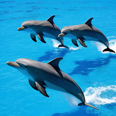 Obraz premium Funny dolphin fun