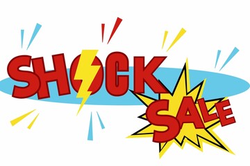 Shock sale tag sale, sale, price reduce, less price, shock sale, icon, seal, logo, shock sale advertising, marketing and promotion concept, markets advertising, publicity, advertising paper,
