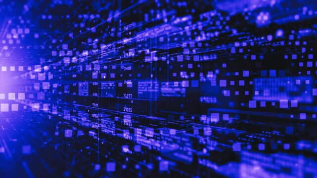 blue binary code background