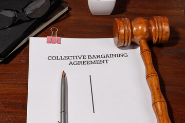 CBA Document Displayed on Desk – Legal Contract Defining Workplace Negotiations and Rights

