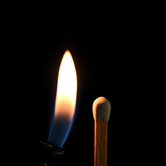 Flame and match together