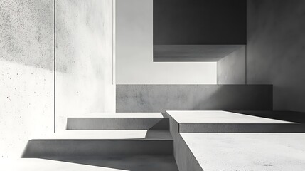Architectural structural abstract background with modern geometry and minimal design 