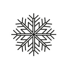 Snowflake vector illustration with white background and winter holiday design elements