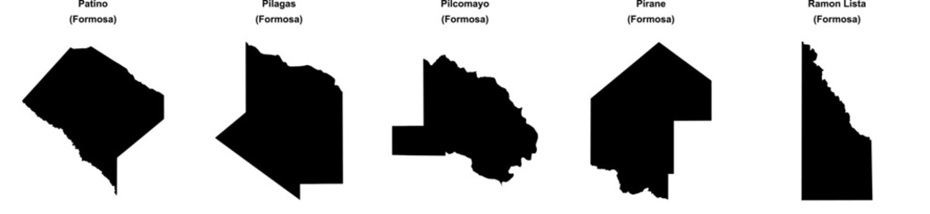 Patino, Pilagas, Pilcomayo, Pirane, Ramon Lista outline maps
