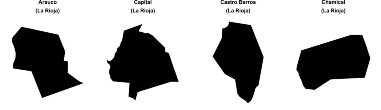 Arauco, Capital, Castro Barros, Chamical outline maps