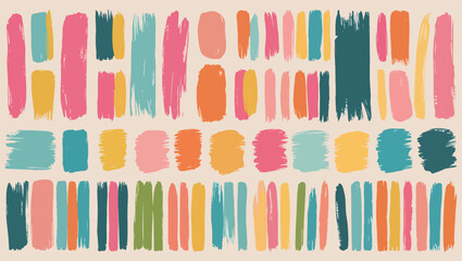 Hand drawn brush stroke banner set for graphic design vector illustration