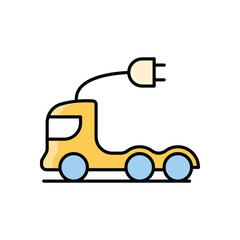 Electric Bus Icon vector