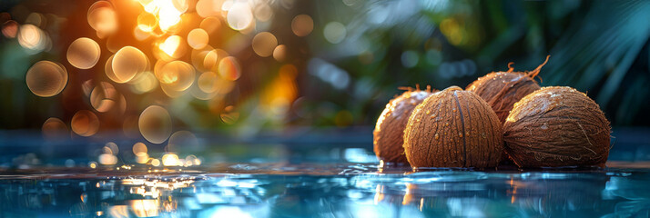 coconut in the water