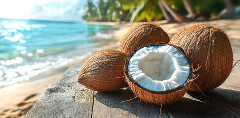 coconut on the beach